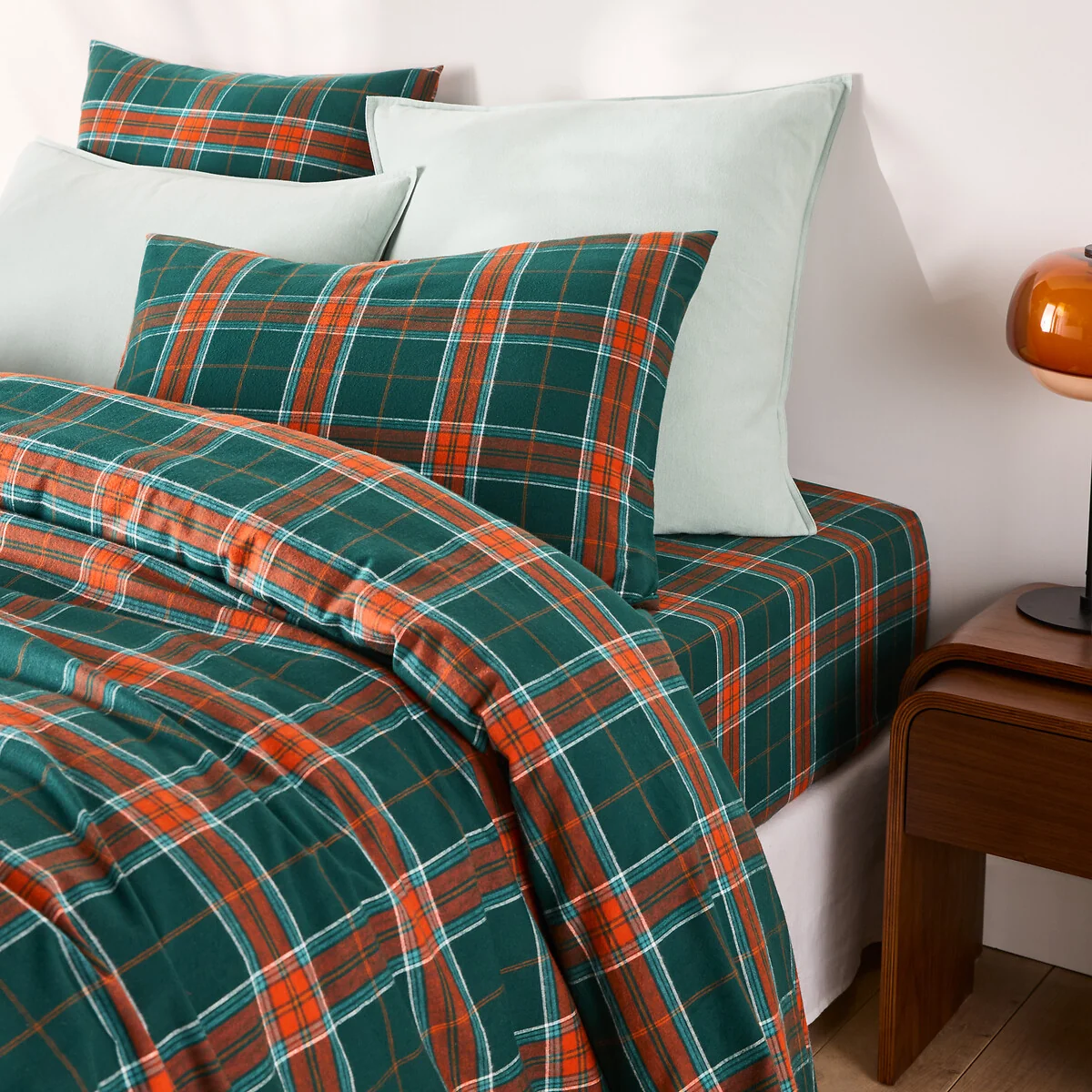 Jorasses Checked Flannel 30cm Deep Fitted Sheet – image 2