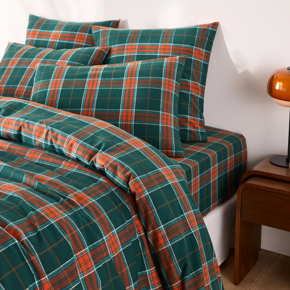 Jorasses Checked Flannel 30cm Deep Fitted Sheet – image 5