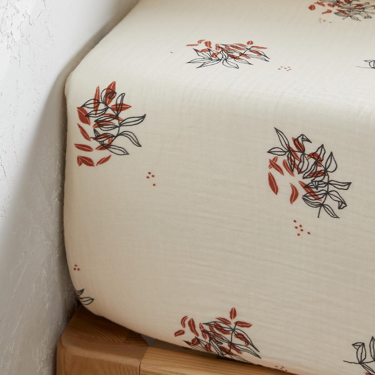 Monceaux 30cm High Floral 100% Cotton Muslin Fitted Sheet – image 2