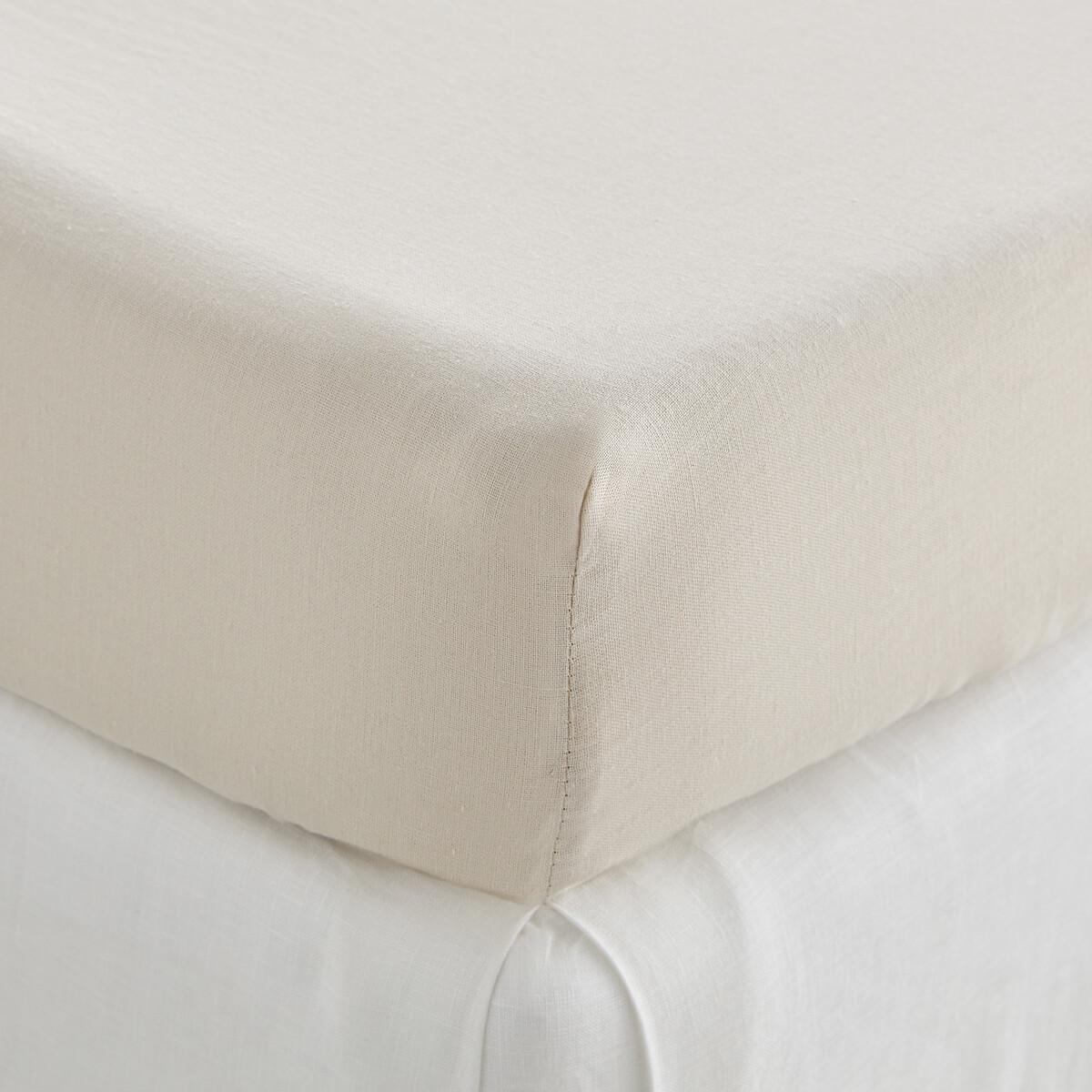 Marnie Fitted Sheet in Washed Cotton/Linen, 30cm Flap – image 3