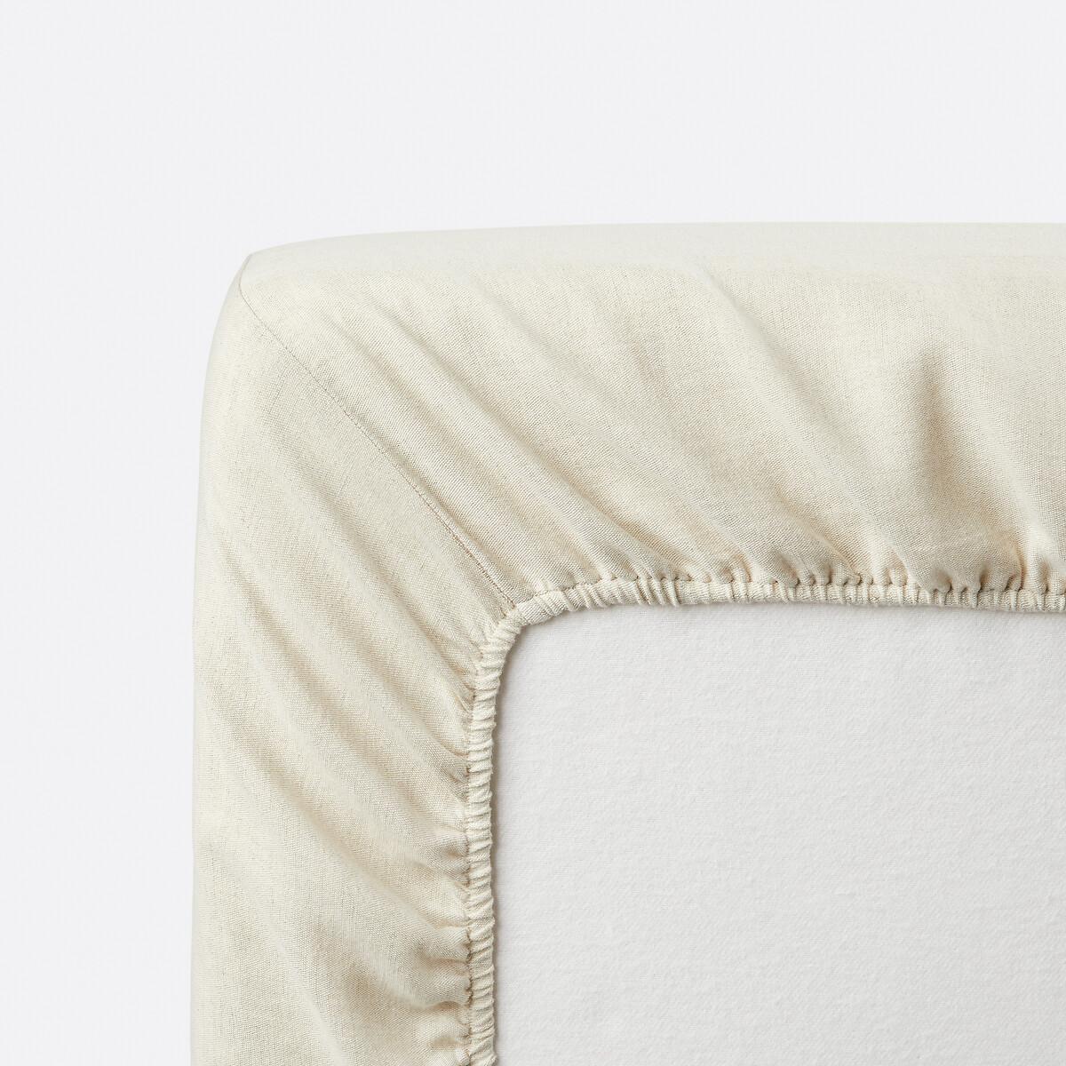 Marnie Fitted Sheet in Washed Cotton/Linen, 30cm Flap – image 4