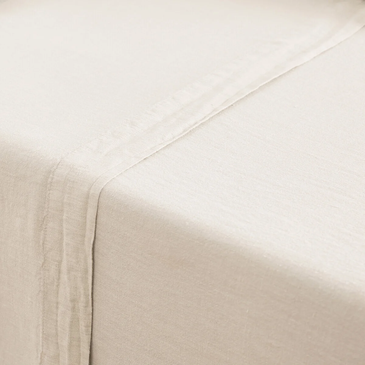 Linot Plain 100% Washed Linen Flat Sheet – image 2