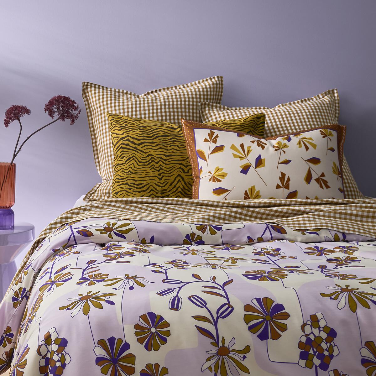 Acélie Bronze Gingham 100% Washed Linen Flat Sheet – image 3