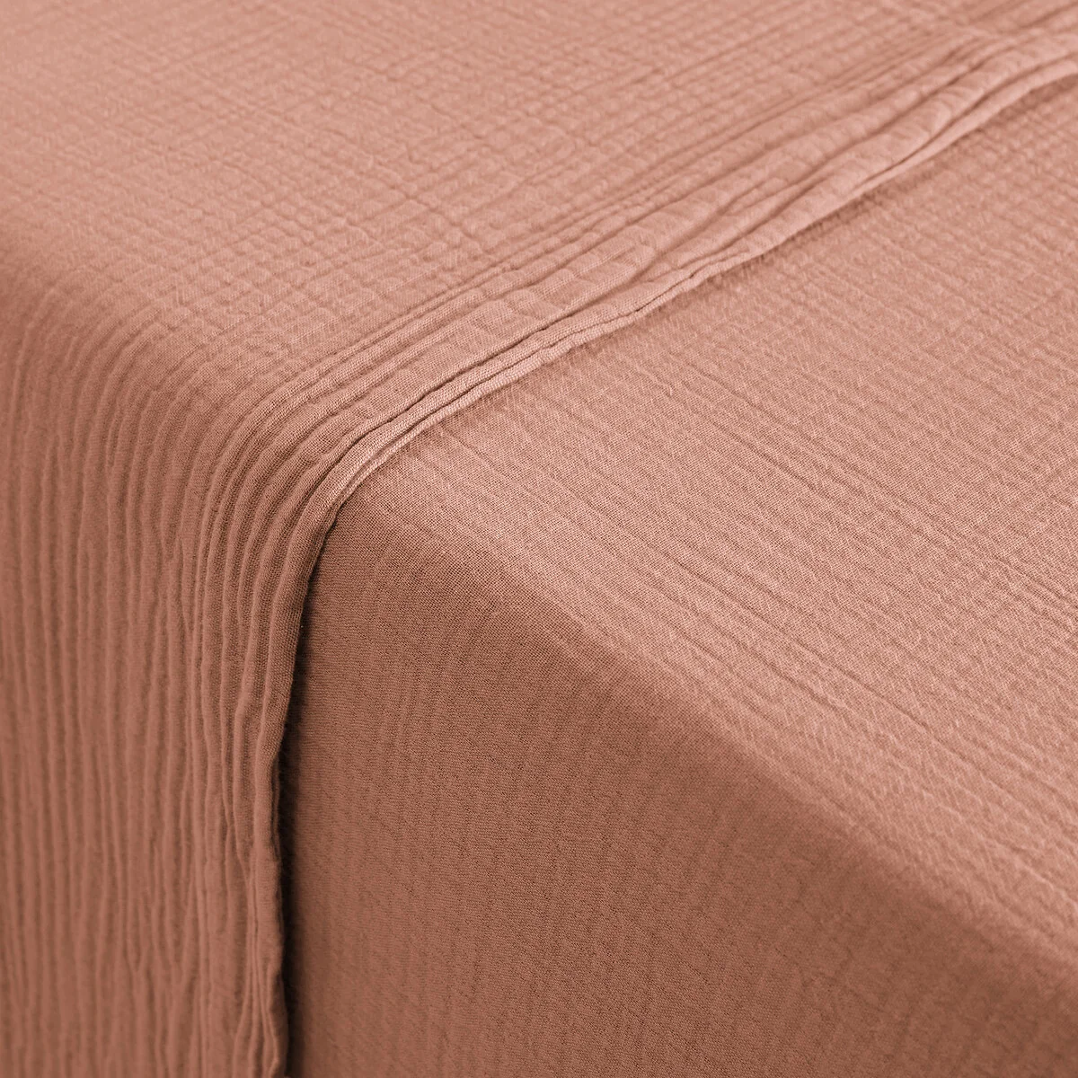 Kumla Plain Cotton Muslin Flat Sheet – image 2
