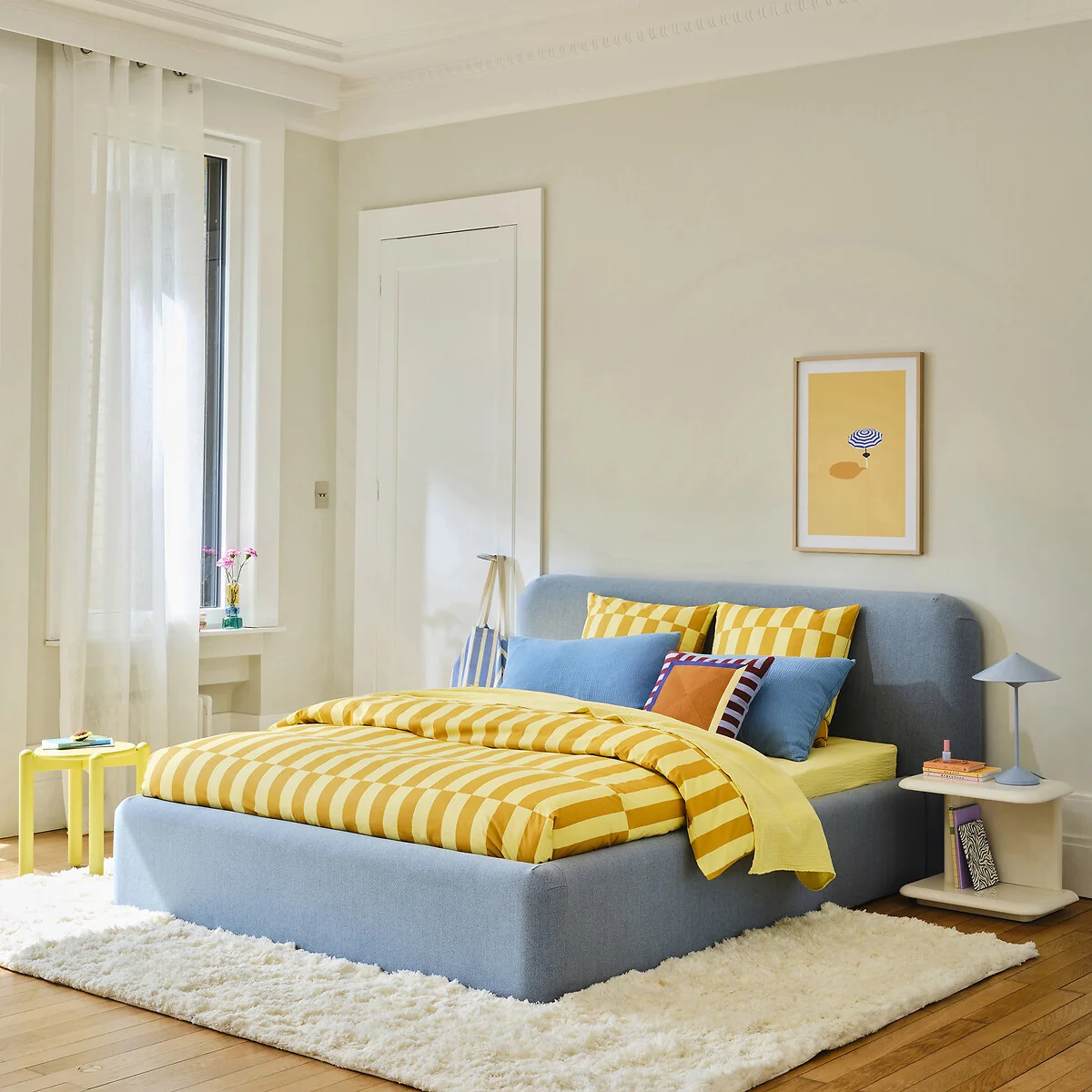 Kumla Plain Cotton Muslin Flat Sheet – image 2