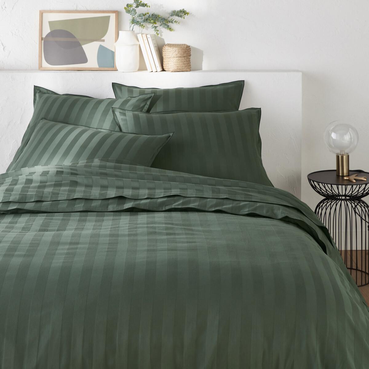 Victor Striped 100% Washed Cotton Satin 300 Thread Count Flat Sheet – image 3