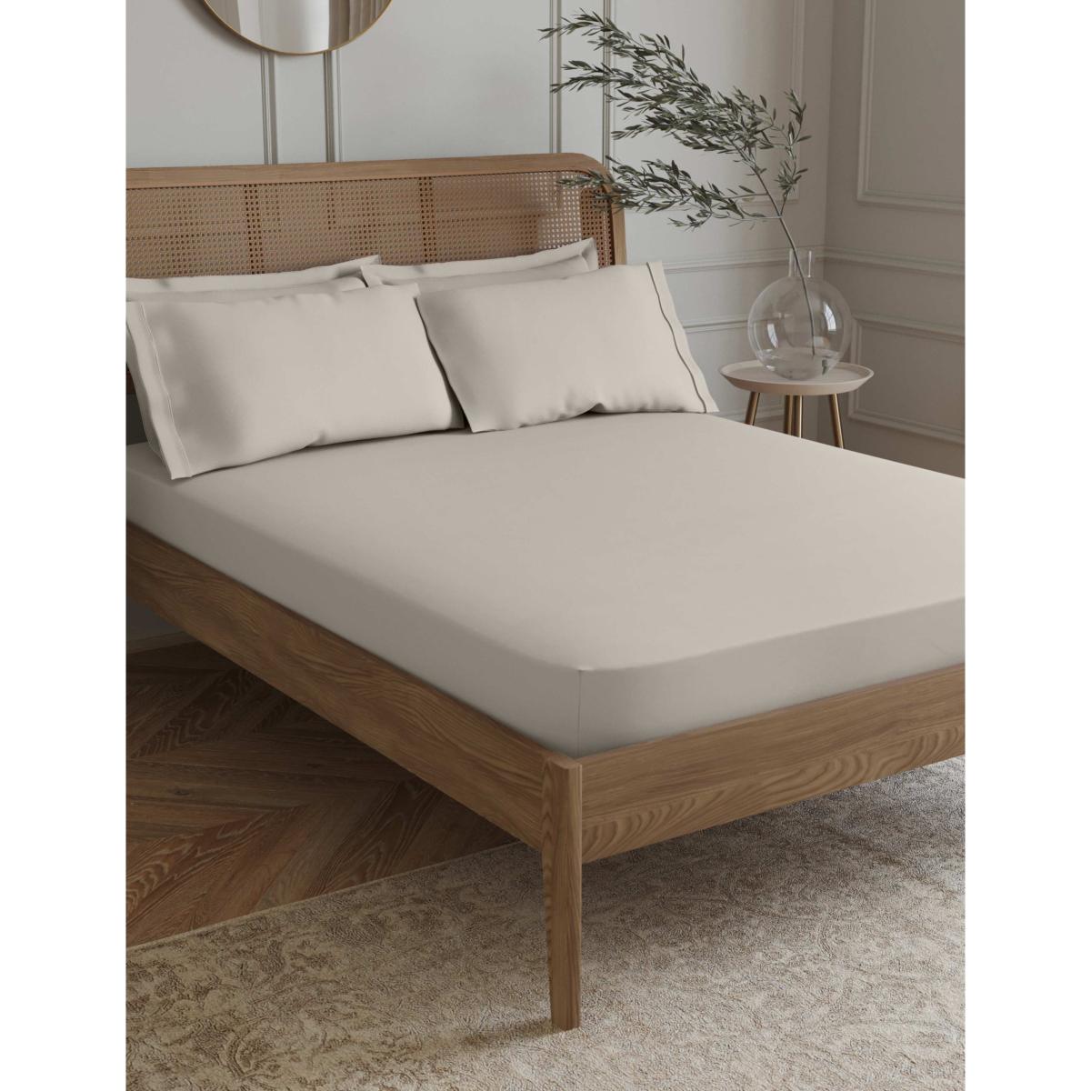 M&S Egyptian Cotton 230 Thread Count Fitted Sheet Teal – image 2