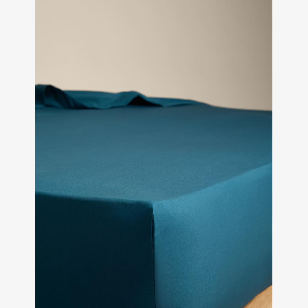 M&S Egyptian Cotton 230 Thread Count Fitted Sheet Teal – image 1