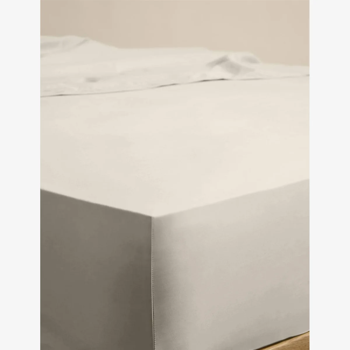 M&S Egyptian Cotton Deep Fitted Sheet Linen – image 1