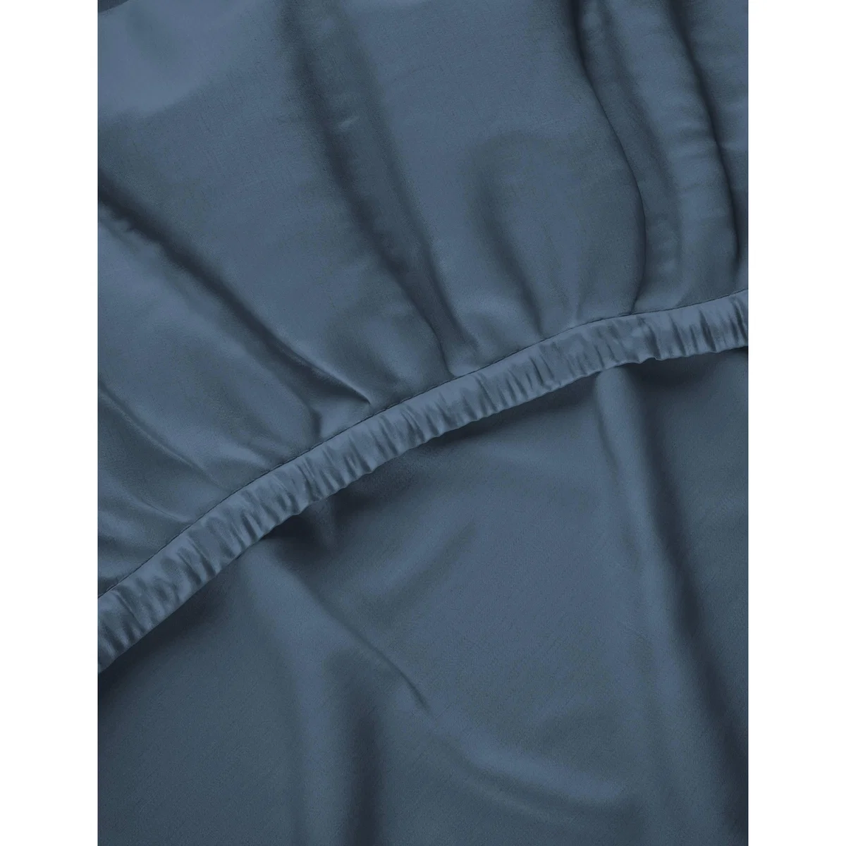 M&S Egyptian Cotton Sateen 400 Thread Count Deep Fitted Sheet Navy – image 2