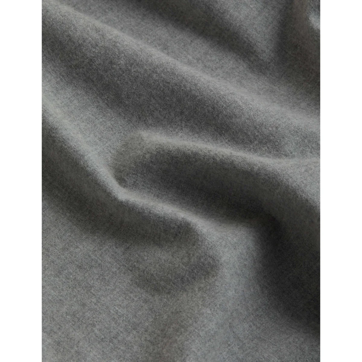 M&S Pure Cotton Brushed Marl Fitted Sheet Grey Marl – image 2