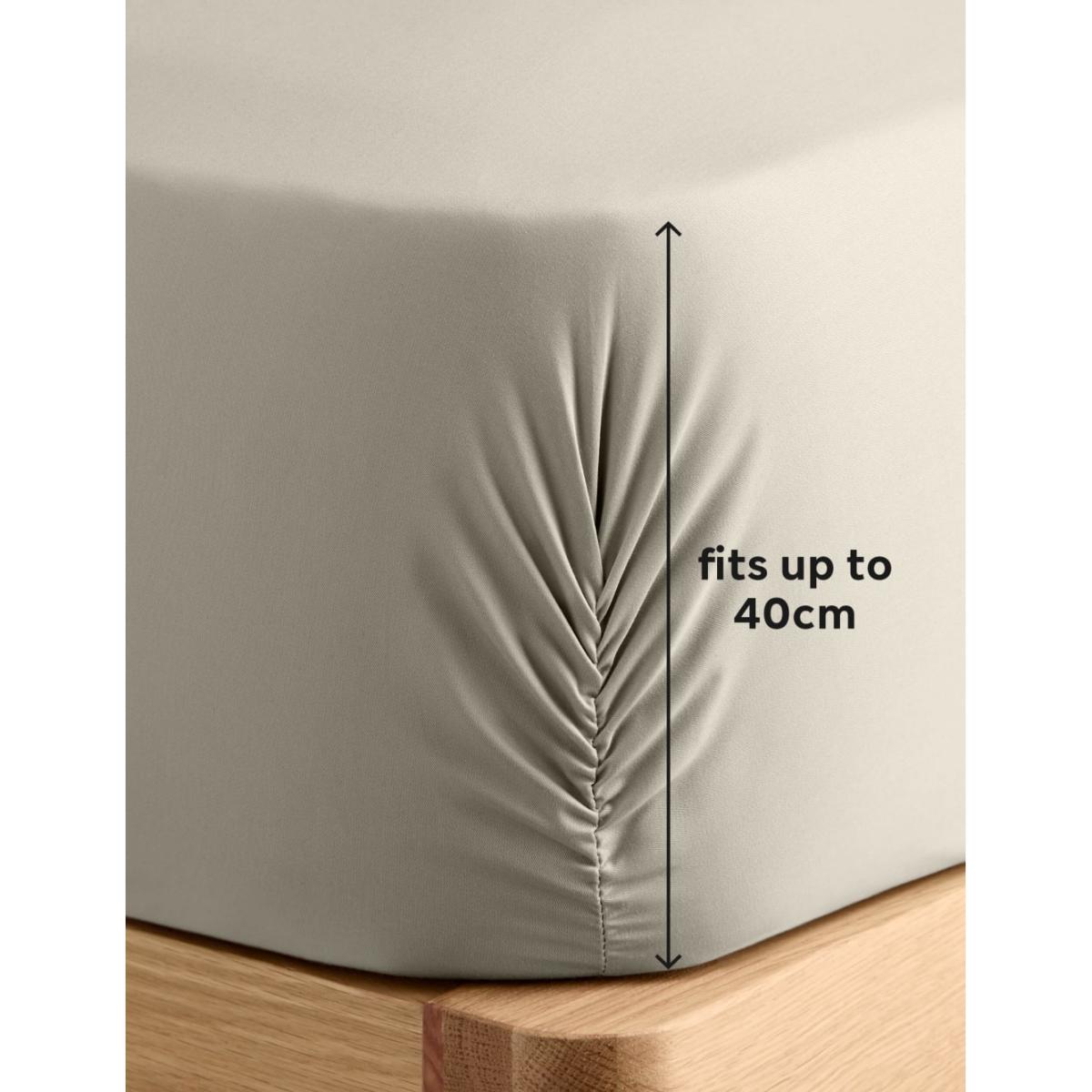 M&S Collection Ultimate Multi-Depth Fitted Sheet - 5FT - Denim, Denim,Soft Blue,Clay,Neutral,White,Forest Green,Light Taupe,Dusky Pink,Charcoal,Dark Almond,Chambray,Sage,Silver Grey – image 3