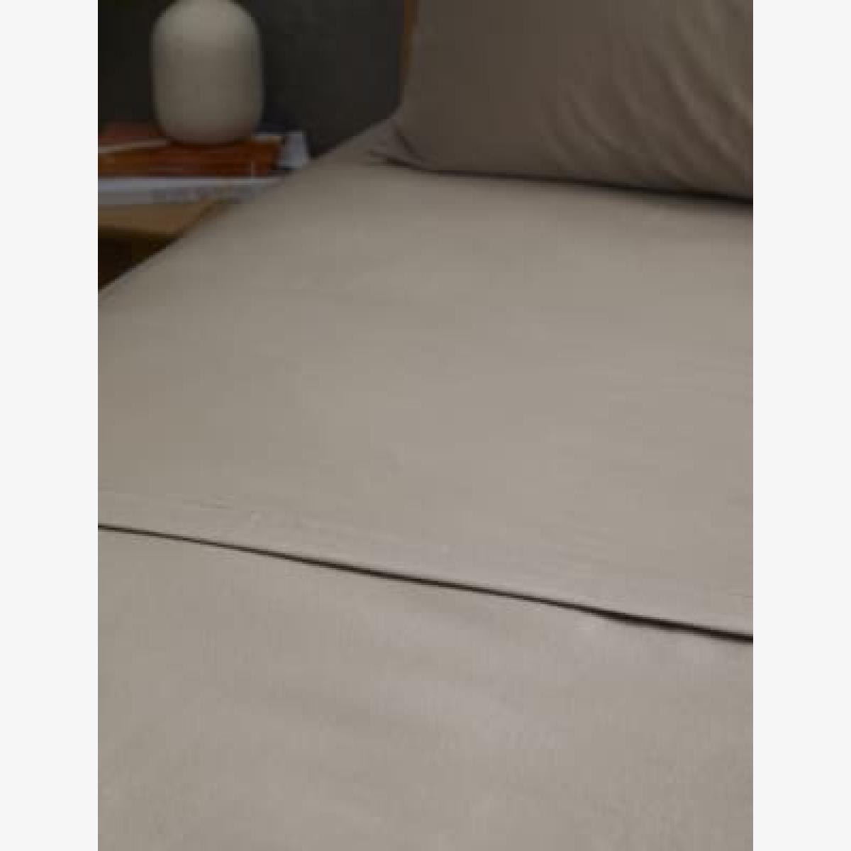M&S Brushed Cotton Flat Sheet - 5FT - Biscuit, Biscuit,Blush,Duck Egg,Charcoal,Grey Marl,Sand,Sage,Midnight Navy,Silver Grey