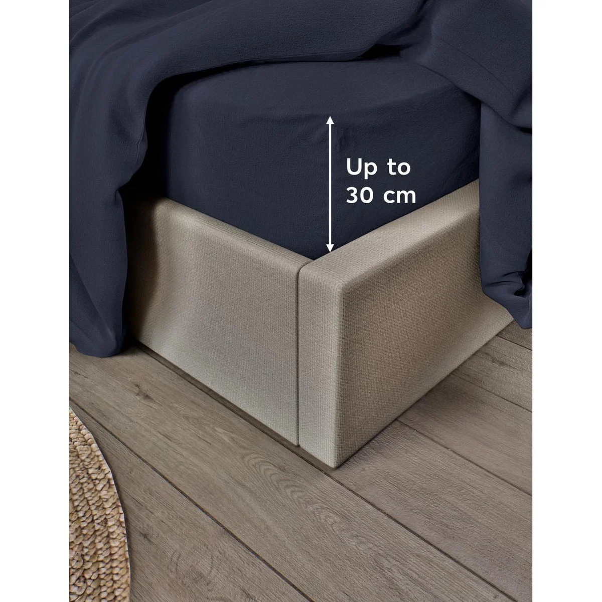 M&S Collection Pure Brushed Cotton Deep Fitted Sheet - 5FT - Charcoal, Biscuit,Duck Egg,Camel,Petrol,Charcoal,Cranberry,Clay,Grey Marl,Dusty Green – image 5