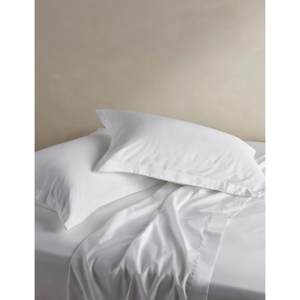 Bedfolk Pure Cotton 300 Thread Count Flat Sheet Light Brown – image 2
