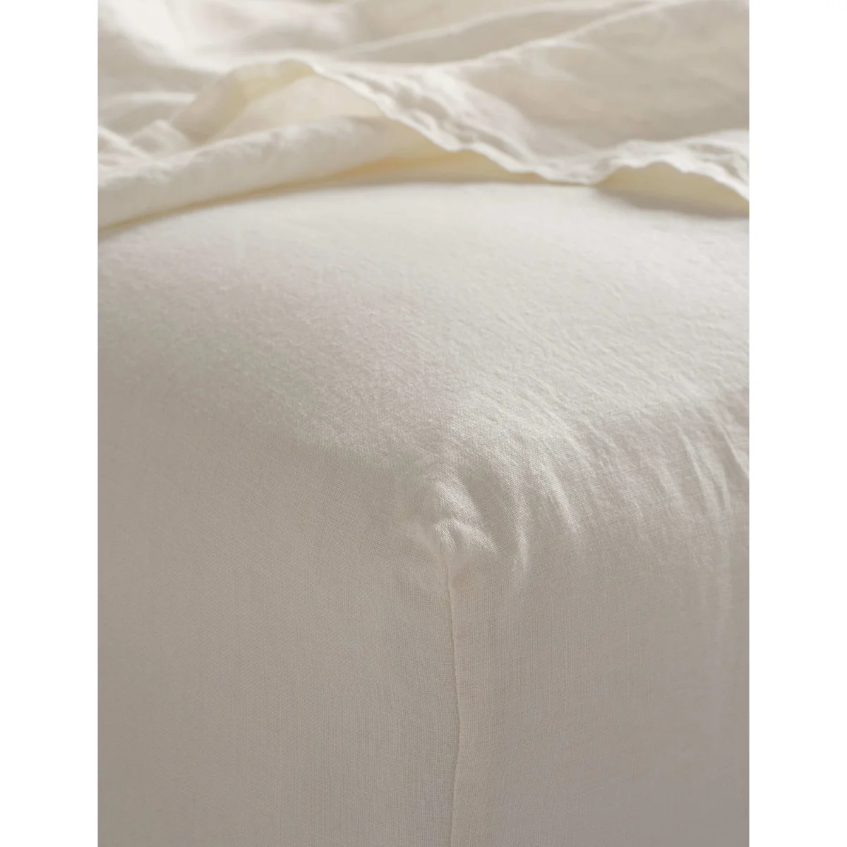 Bedfolk Pure Linen Washed Deep Fitted Sheet Khaki – image 2