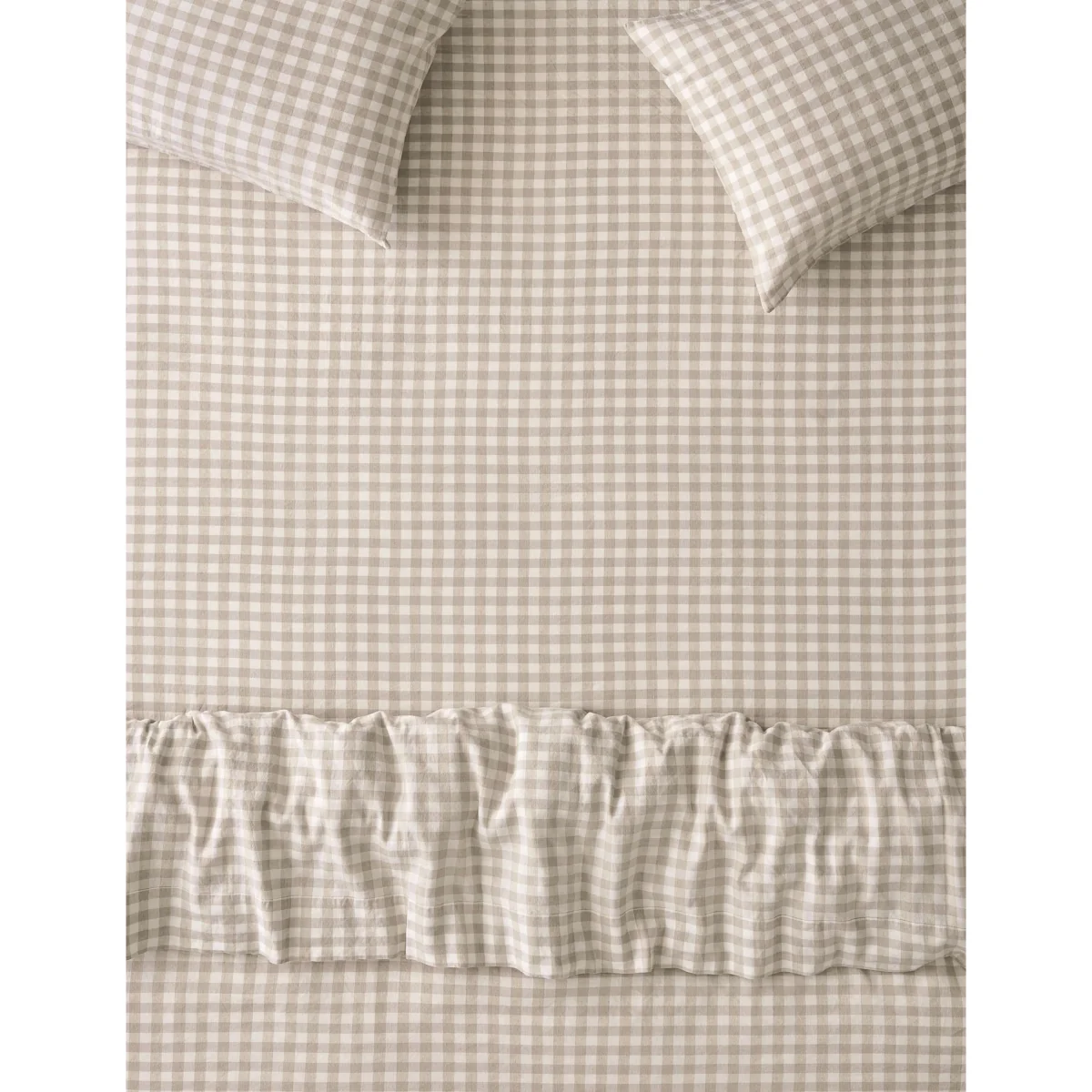 Piglet In Bed Linen Rich Gingham Fitted Sheet Red Mix – image 2
