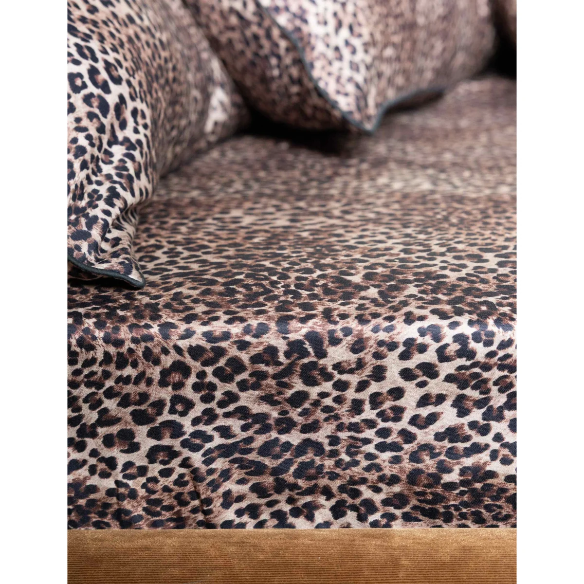 Rockett St George Pure Cotton Sateen Leopard Love Fitted Sheet Brown – image 3