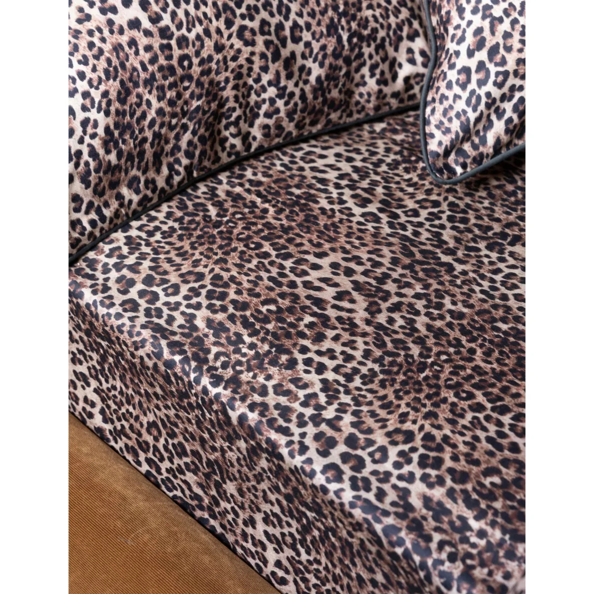 Rockett St George Pure Cotton Sateen Leopard Love Fitted Sheet Brown – image 4