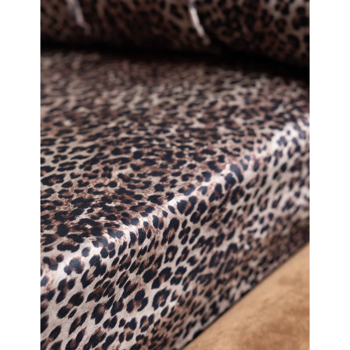 Rockett St George Pure Cotton Sateen Leopard Love Fitted Sheet Brown – image 5