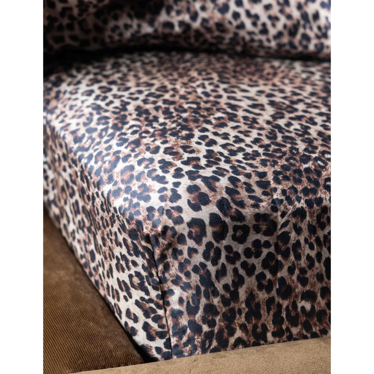 Rockett St George Pure Cotton Sateen Leopard Love Fitted Sheet Brown – image 7