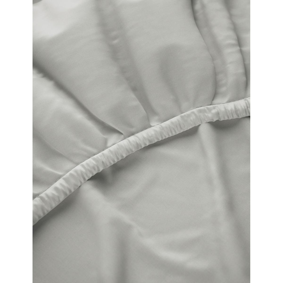 M&S Ultimate Anti Allergy Pure Cotton Deep Fitted Sheet - SGL - White, White,Silver Grey – image 2