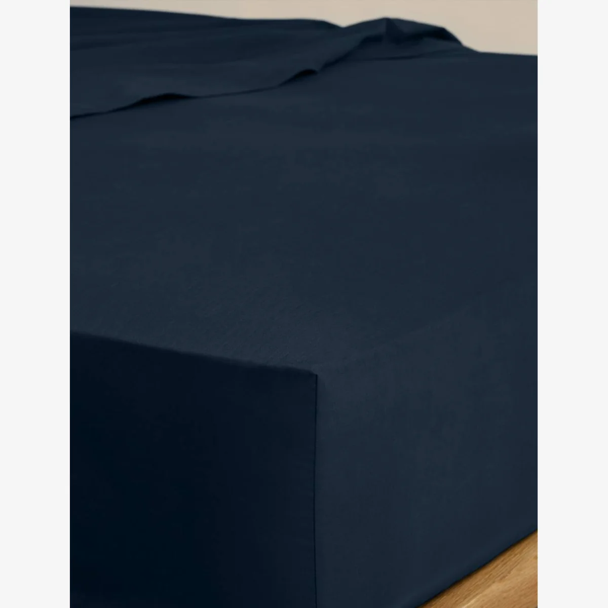 M&S Cotton Rich Deep Fitted Sheet Navy – image 1