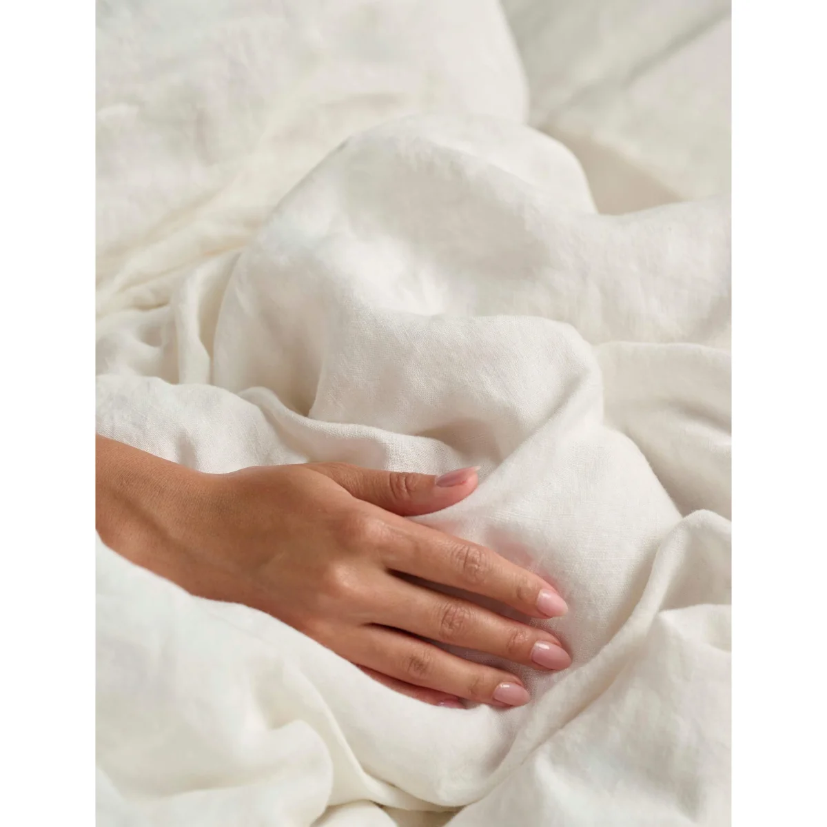 Bedfolk Pure Linen Washed Deep Fitted Sheet Medium Red – image 4
