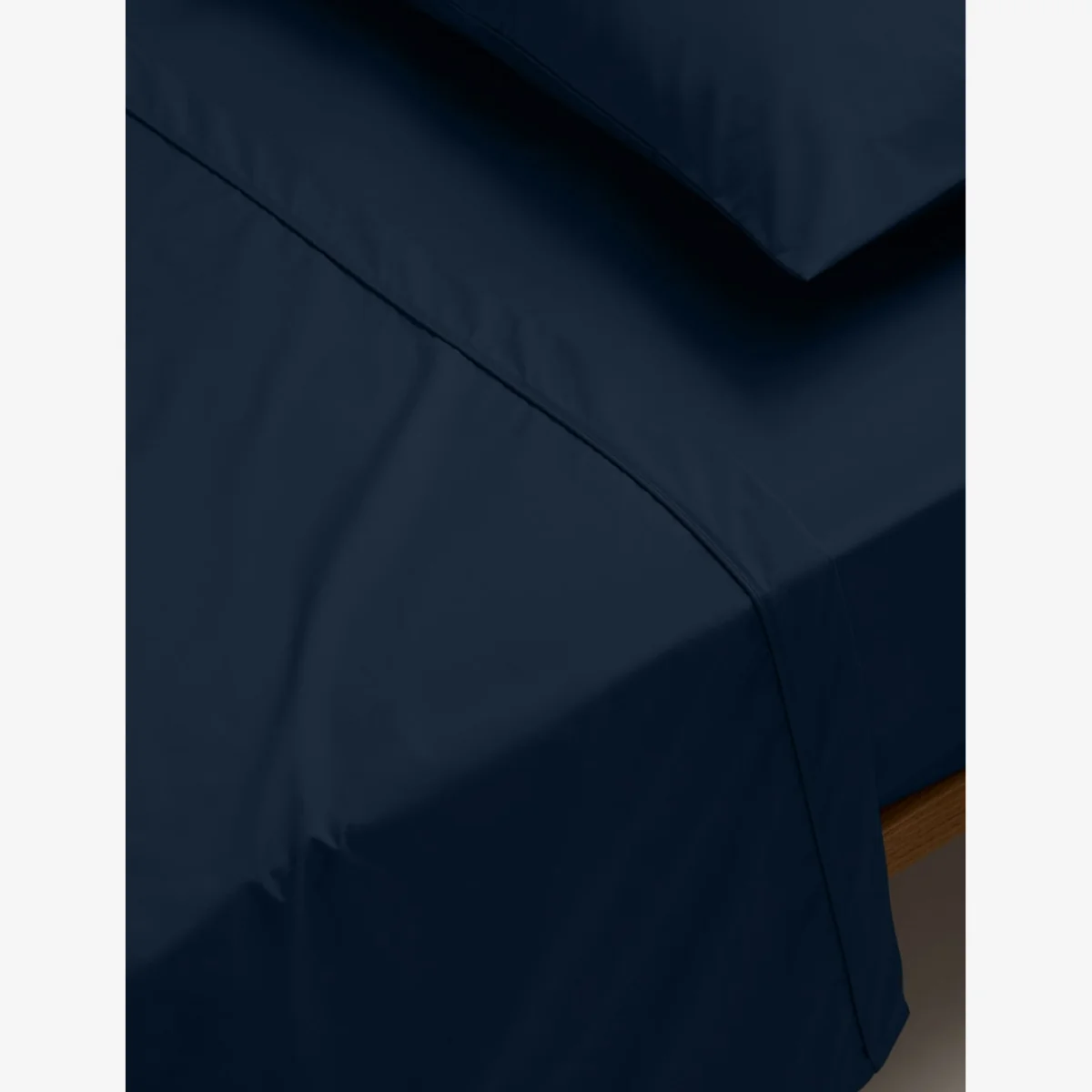 M&S Egyptian Cotton 230 Thread Count Flat Sheet Navy – image 1