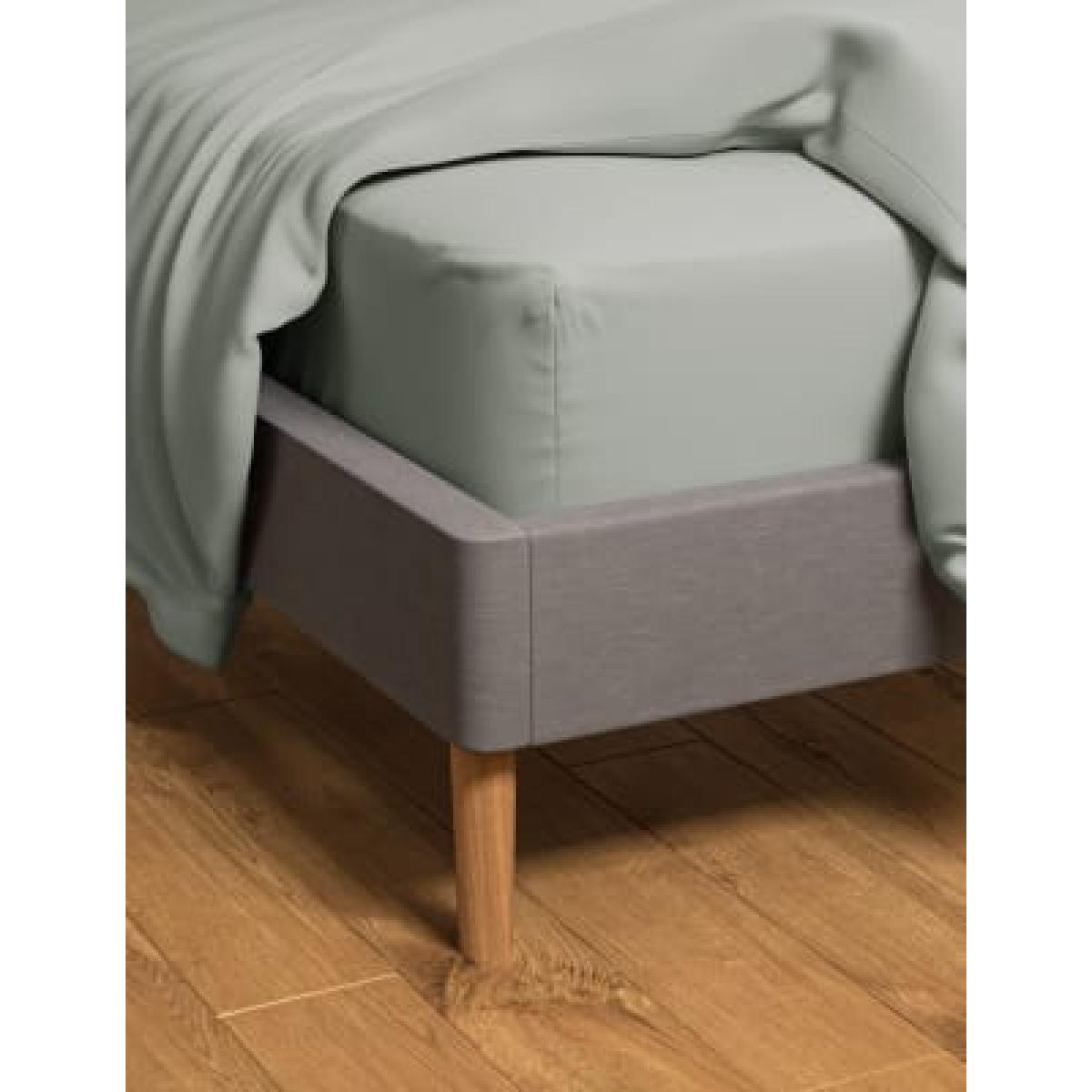 M&S  Pure Cotton 300 Thread Count Deep Fitted Sheet - 6FT - Light Cream, Light Cream,Light Grey,Duck Egg – image 5
