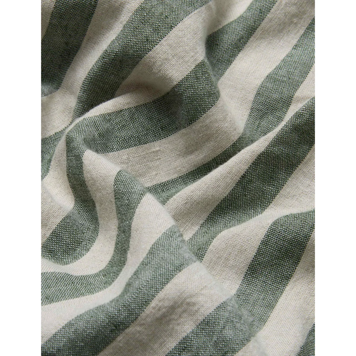 Piglet In Bed Linen Rich Pembroke Stripe Fitted Sheet Red Mix – image 3