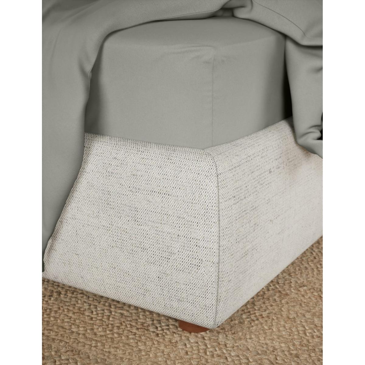 M&S Collection Pure Cotton 300 Thread Count Extra Deep Fitted Sheet - 5FT - Light Grey, Light Grey – image 3