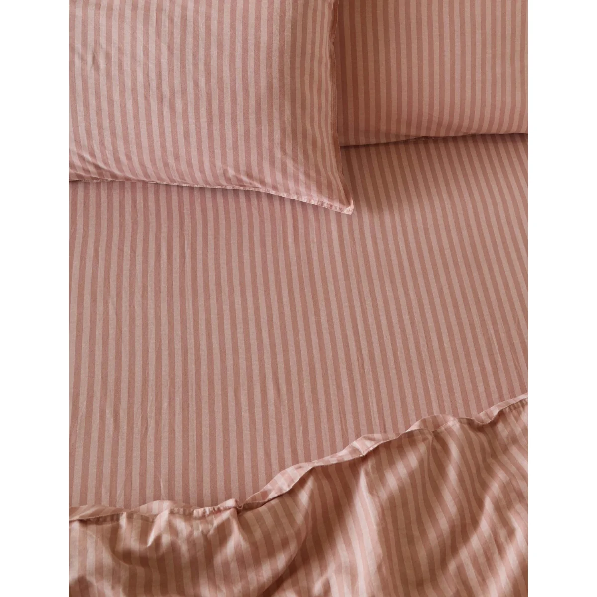 YARD Pure Cotton Marlow Striped Fitted Sheet Blue Mix – image 3