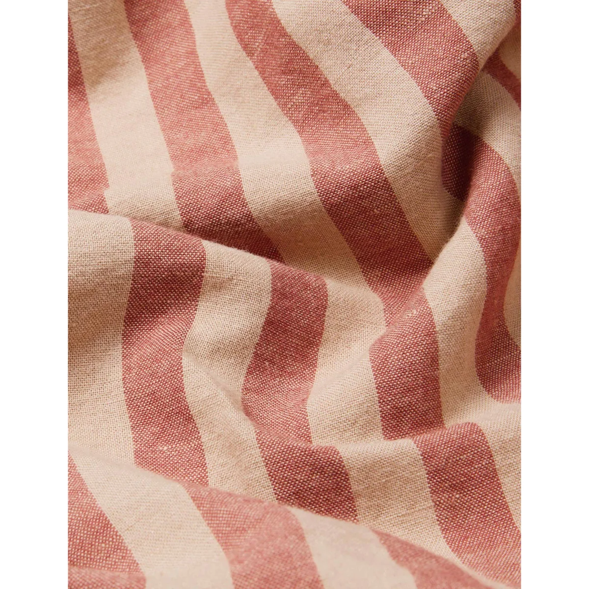 Piglet In Bed Pure Linen Striped Flat Sheet Pink Mix – image 3