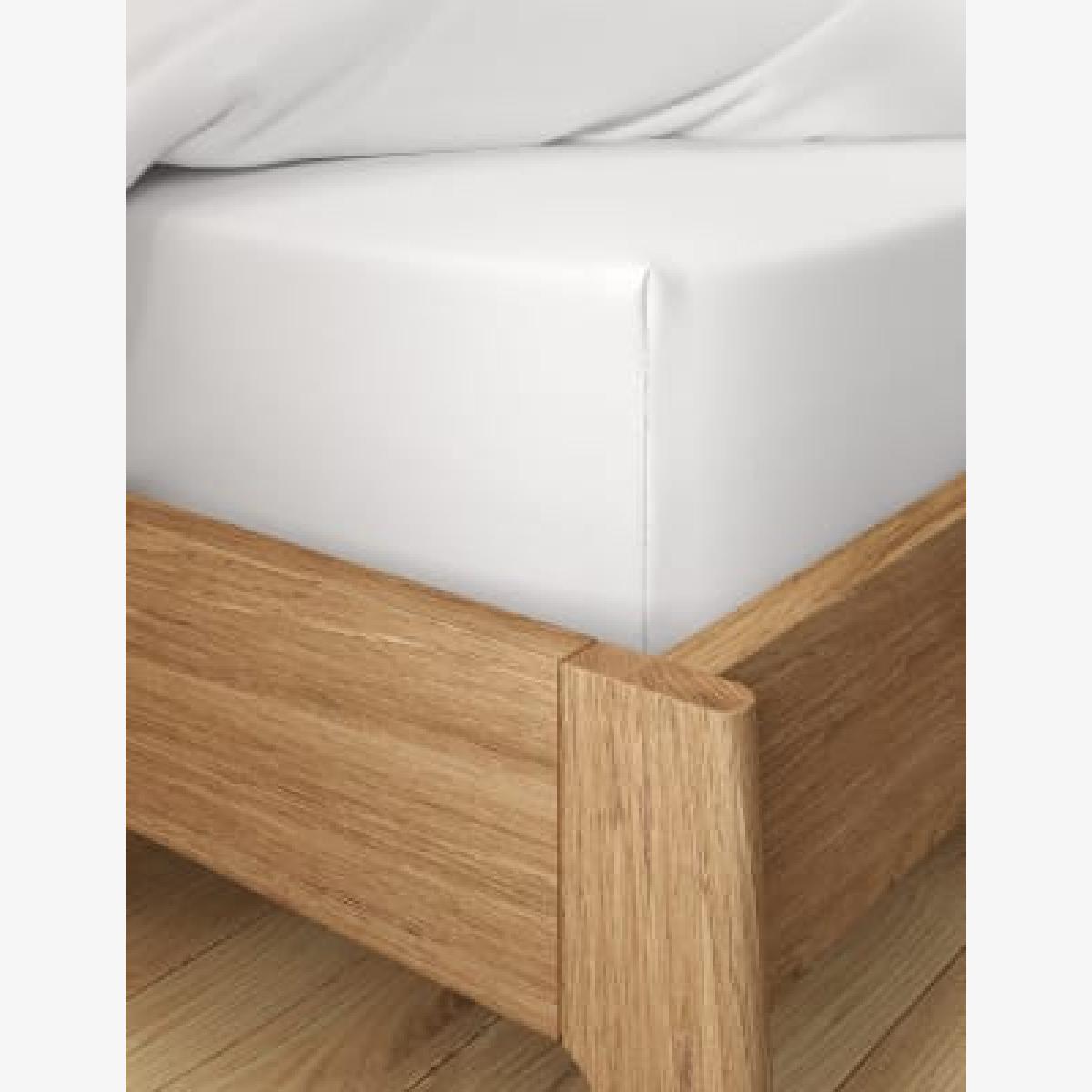 M&S Pure Cotton Jersey Deep Fitted Sheet - 6FT - White, White,Mid Blue,Grey Marl