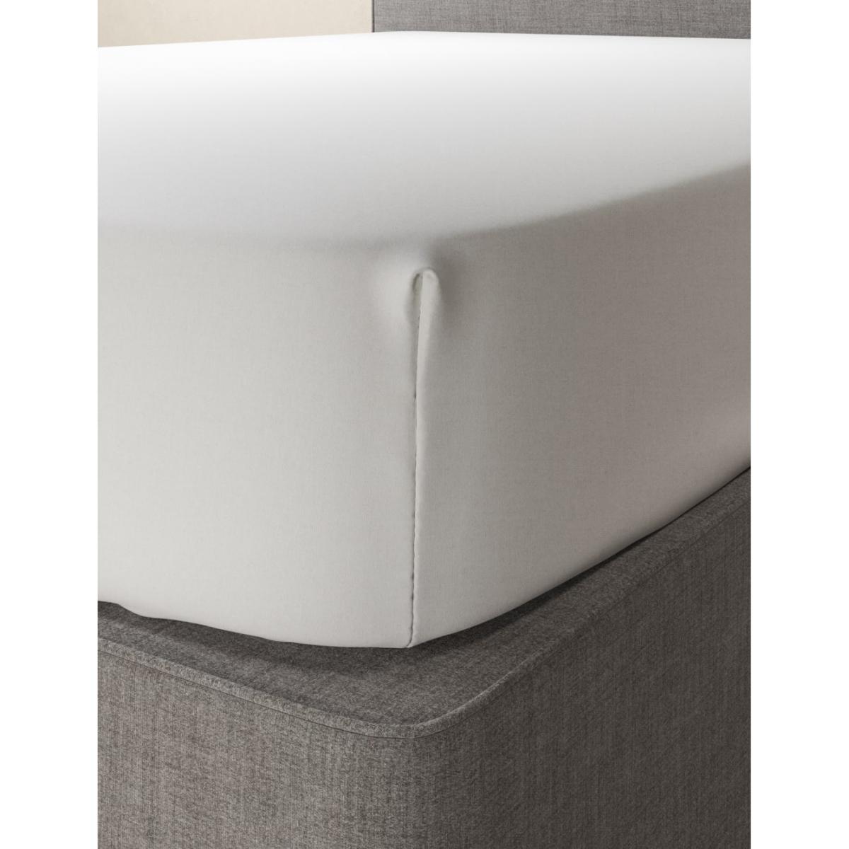 M&S Collection Pure Brushed Cotton Deep Fitted Sheet - 5FT - Soft White, Soft White – image 2
