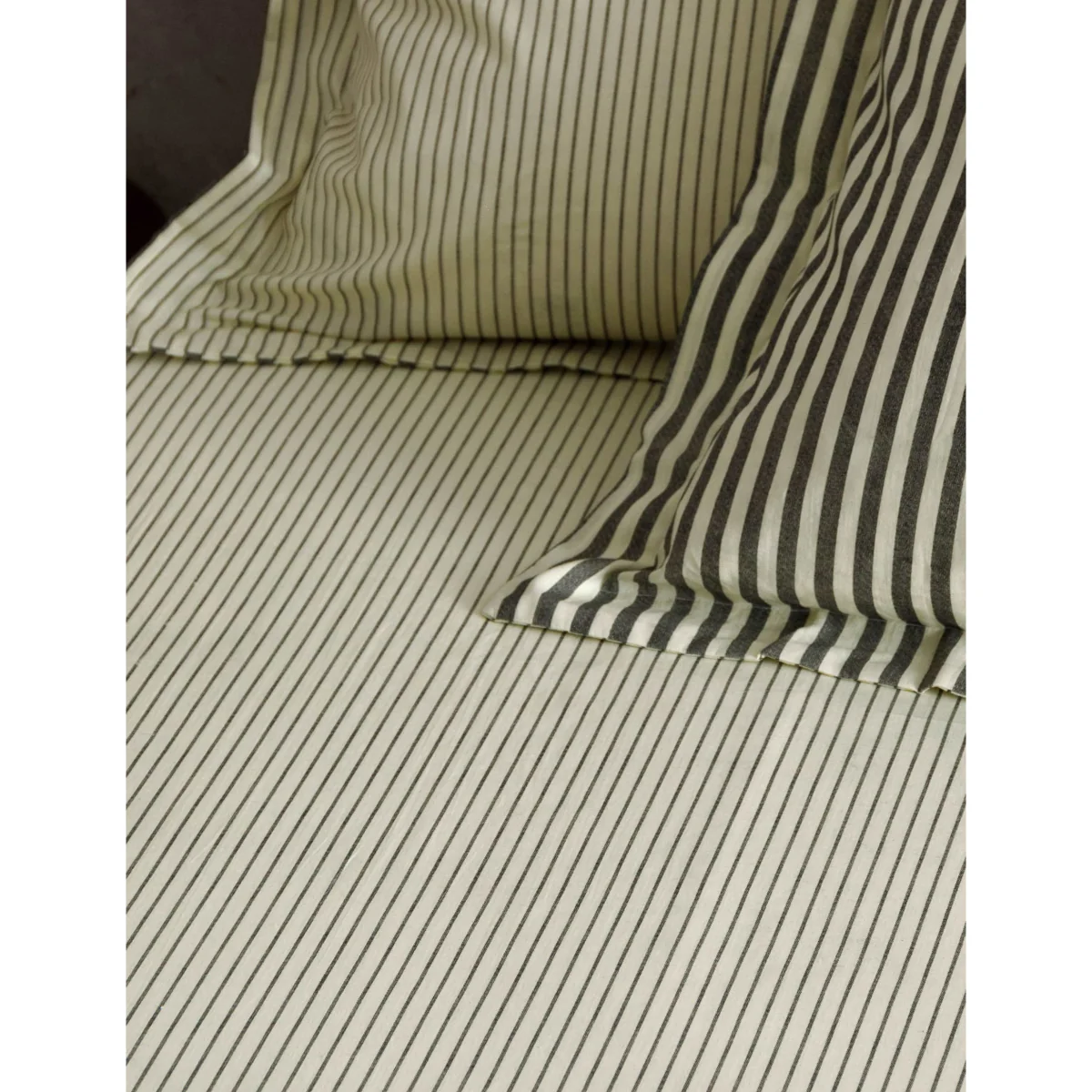 YARD Pure Cotton Hebden Striped Fitted Sheet Medium Brown – image 3