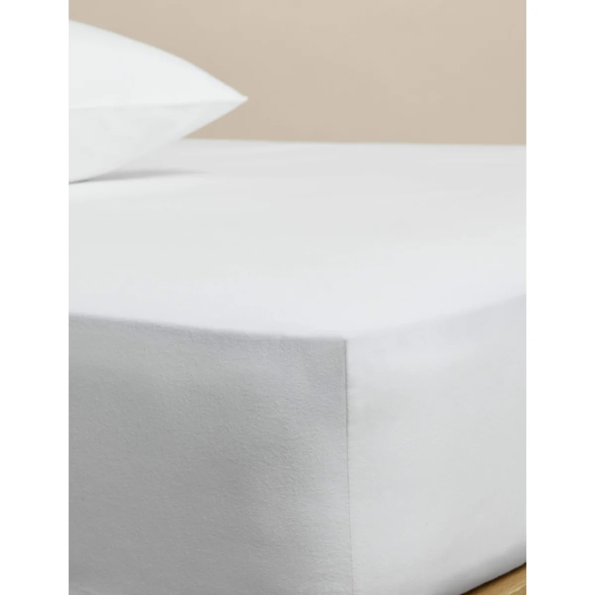 M&S Pure Cotton Brushed Fitted Sheet Dove – image 2