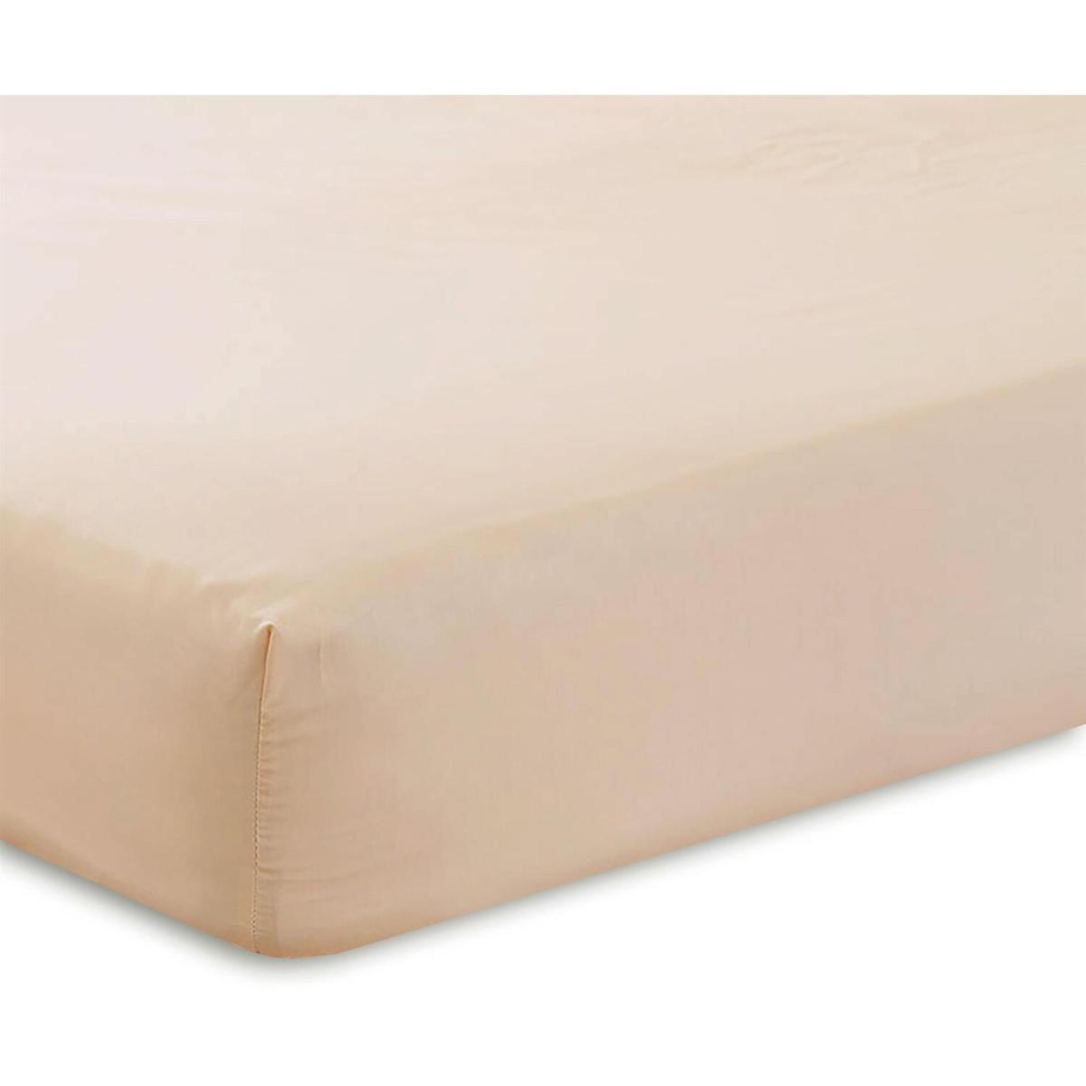Deep Percale Fitted Sheet 12" (30cm) - Latte / King