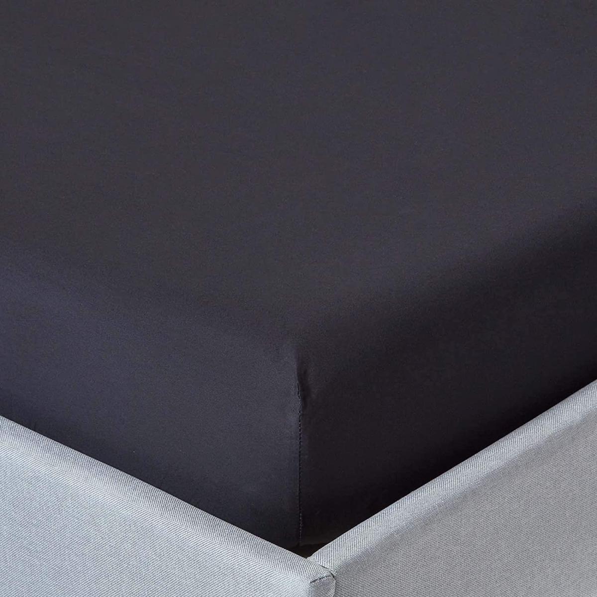 200 Thread Count Egyptian Cotton Extra Deep Fitted Sheet - Black / Double