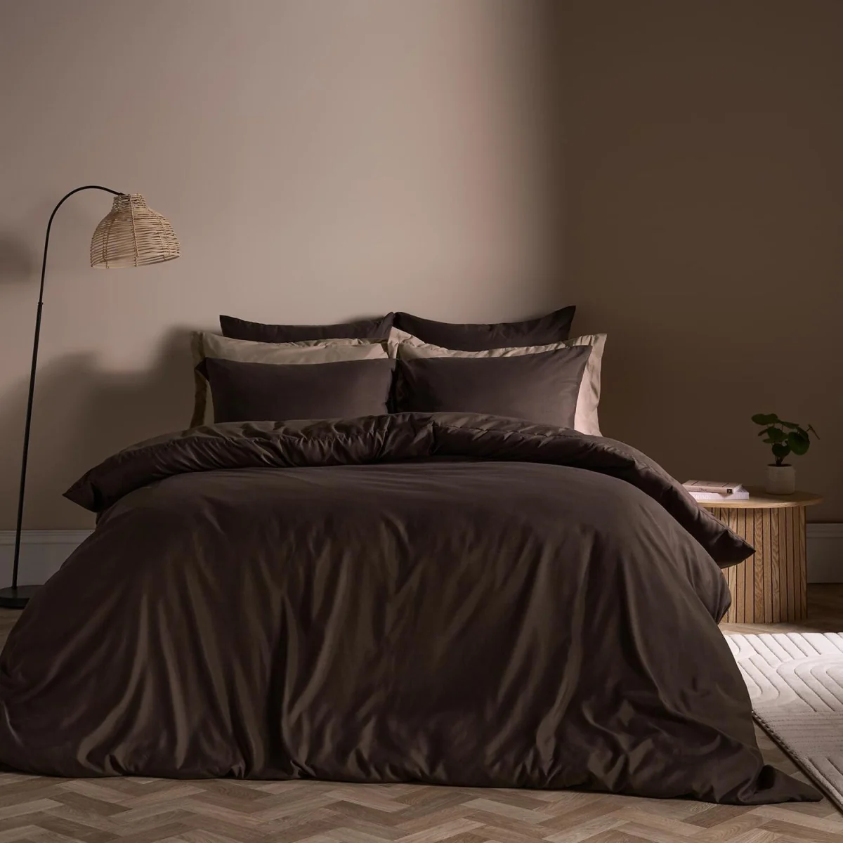 OHS Plain Dyed Fitted Sheet - Coffee / 200 or less / 1.02kg – image 2