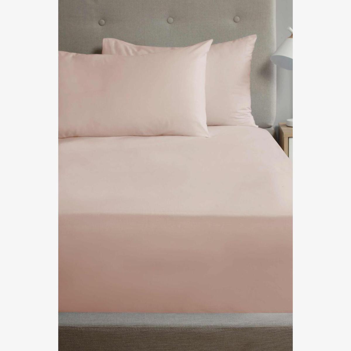 Extra Deep Percale Fitted Sheet - Pink / Super King / Machine wash