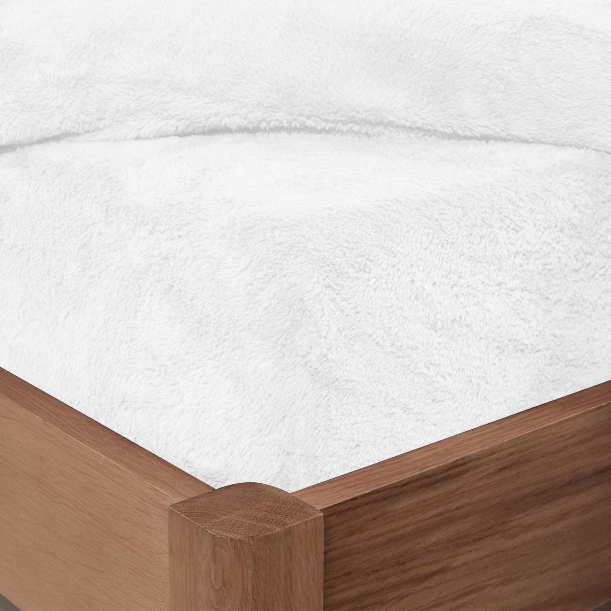 Teddy Fleece Thermal Fitted Bed Sheet - White / Superking