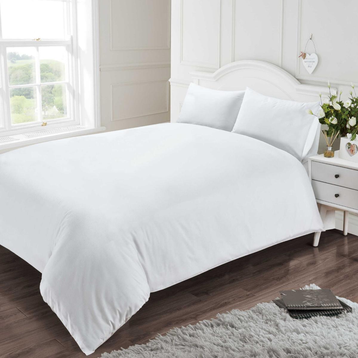 400TC Fitted Sheet - White / Superking
