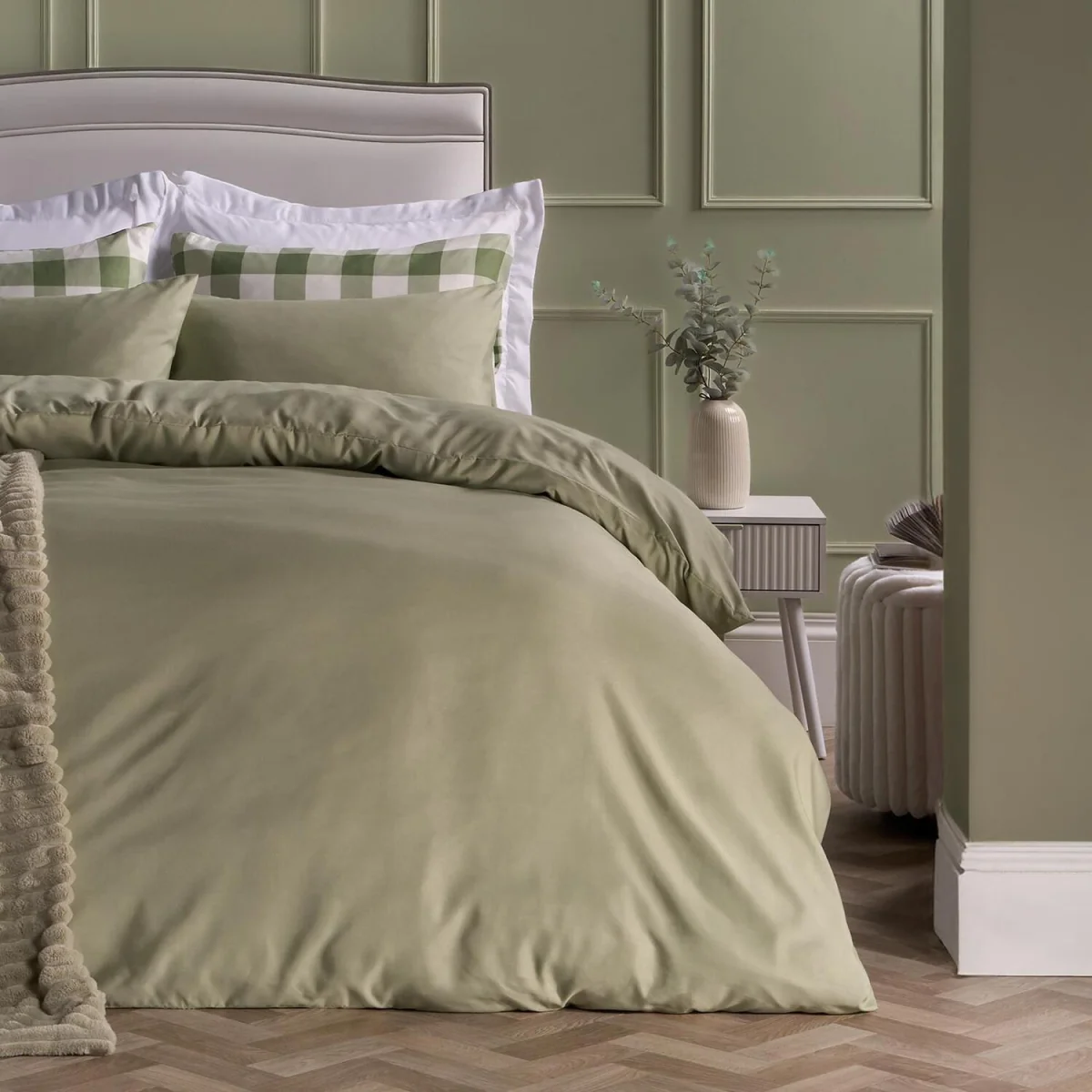 OHS Plain Dyed Fitted Sheet - Sage / 200 or less / 0.82kg – image 2