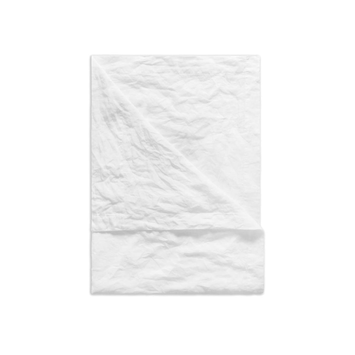Linen Flat Sheets Belgian French Flax Woven in Portugal - White / Single