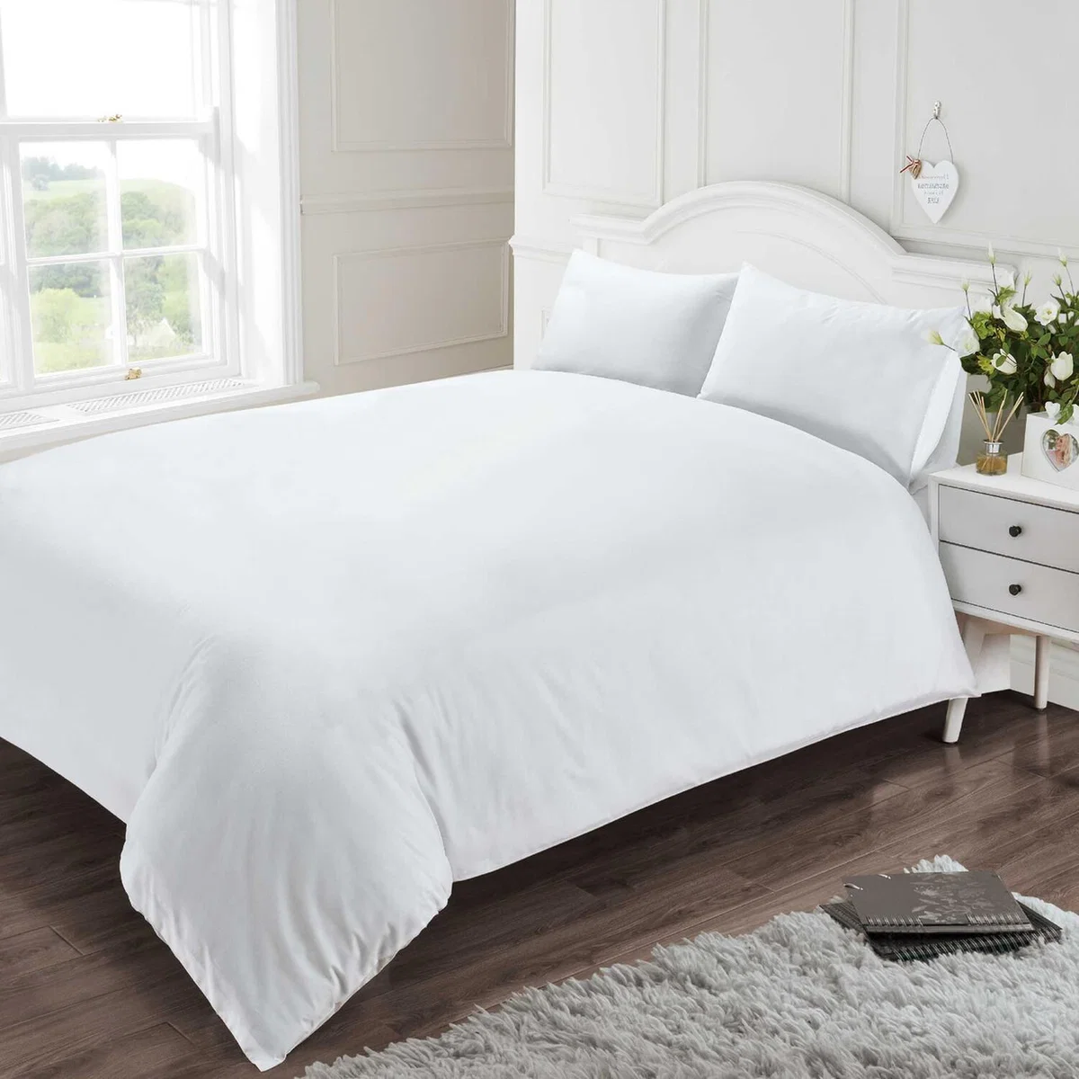 400TC Flat Sheet - White / Superking