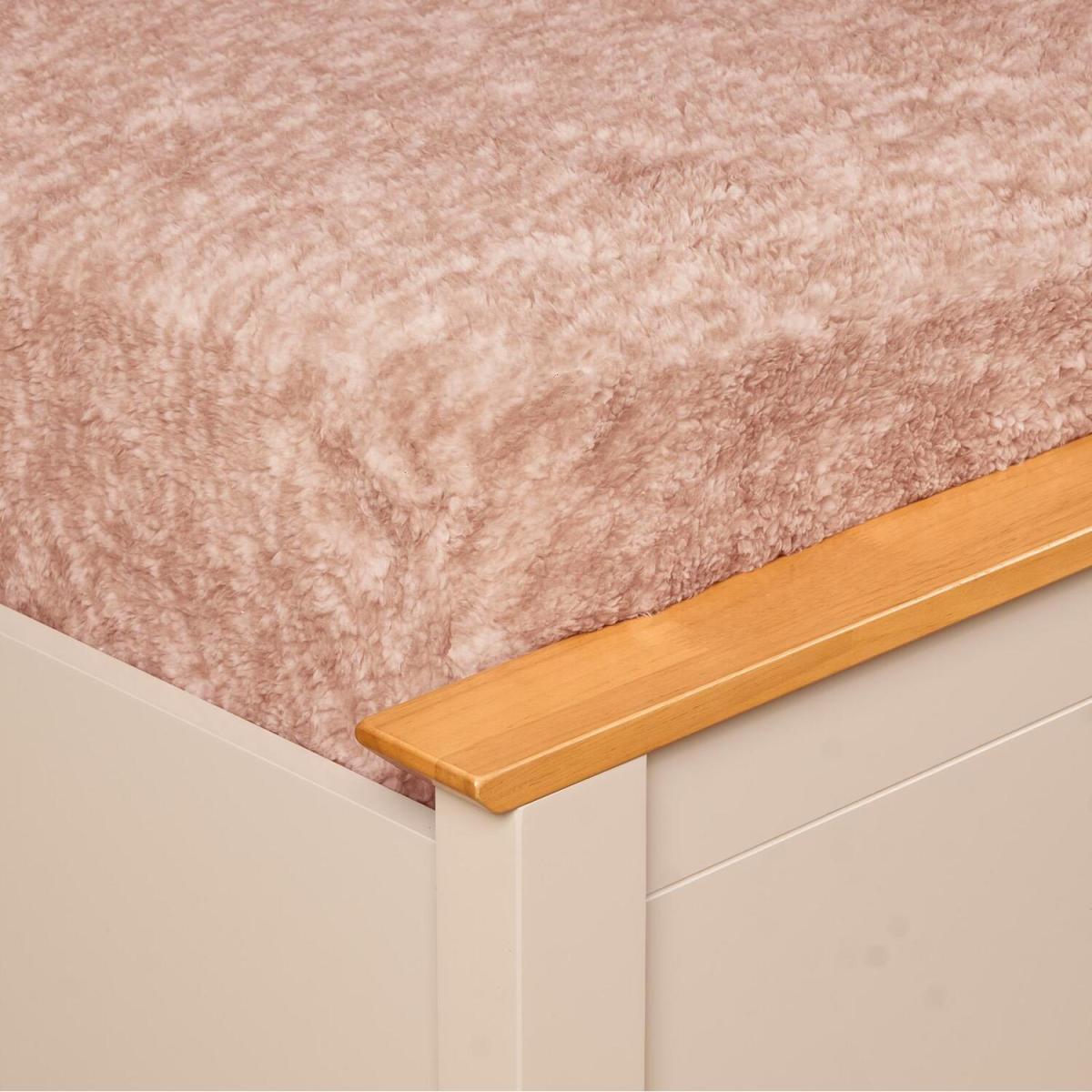 Teddy Marl Deep Fitted Bed Sheet - Blush Pink / Double