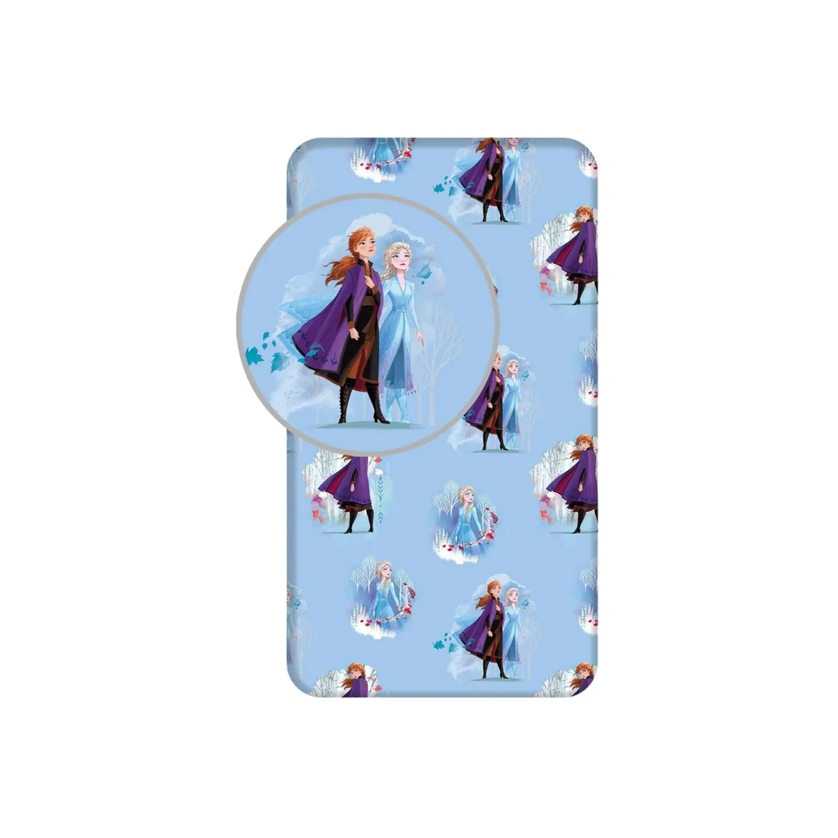 Frozen II Winter Scene Fitted Sheet - Blue