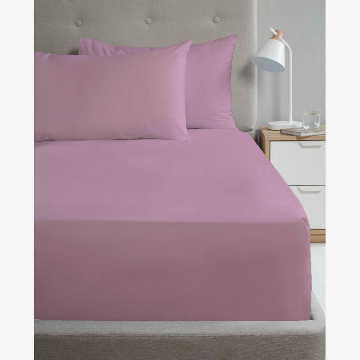 Deep Percale Fitted Sheet 12" (30cm) - Lilac / Superking